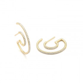 Boucles D'Oreilles Daniel Gerard Smart Or Jaune & Diamants