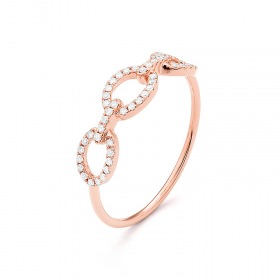 Bague Daniel Gerard Smart Link Or Rose & Diamants