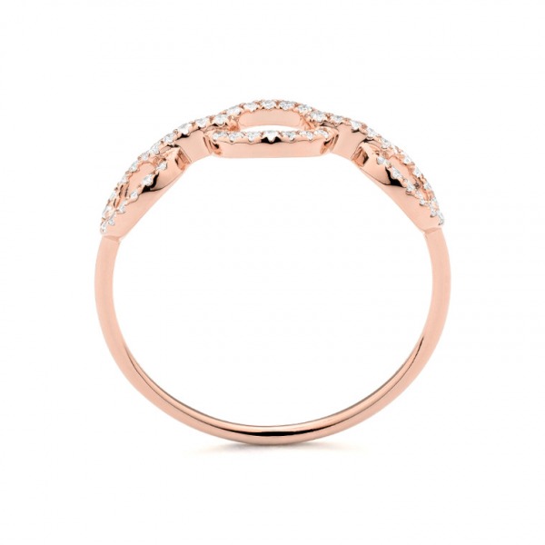 Bague Daniel Gerard Smart Link Or Rose & Diamants