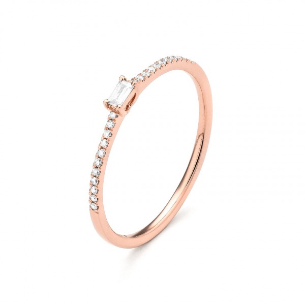 Bague Daniel Gerard Smart Baguette Or Rose & Diamants