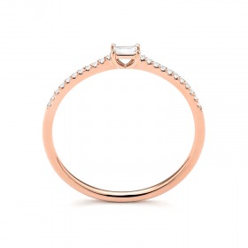 Bague Daniel Gerard Smart Baguette Or Rose & Diamants