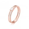 Bague Daniel Gerard Smart Baguette Or Rose & Diamants