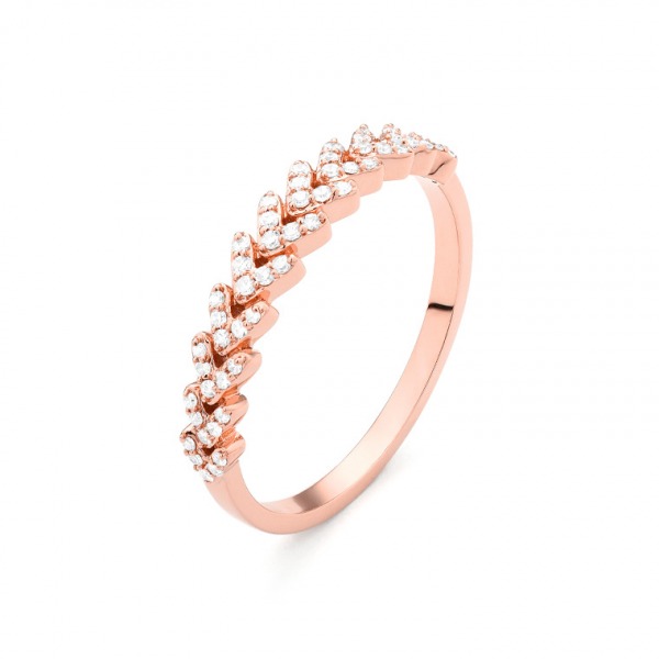 Bague Daniel Gerard Smart Spike Or Rose & Diamants