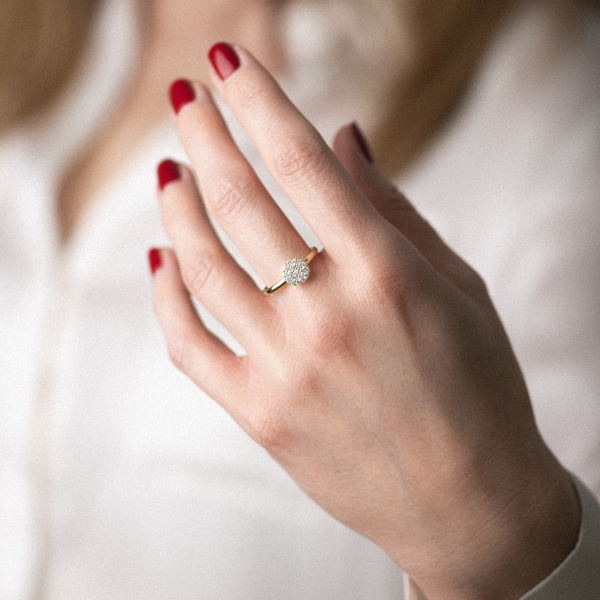 Bague One More Eolo Or Rose et diamants moyen modèle