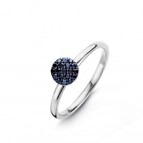 Bague One More Eolo Or Blanc et diamants noirs petit modèle