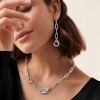 Collier Menottes Dinh Van R15 Diamants & Or Blanc sur Chaîne