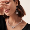 Collier Menottes Dinh Van R15 Diamants & Or Blanc sur Chaîne