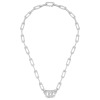 Collier Menottes Dinh Van R15 Diamants & Or Blanc sur Chaîne