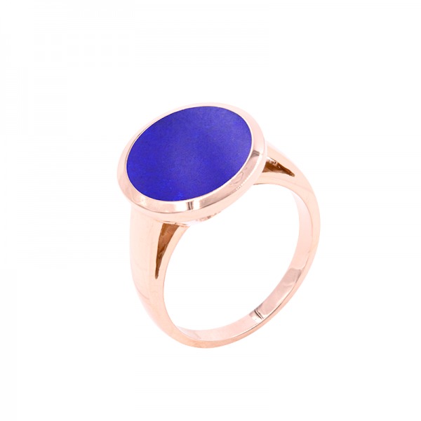 Bague Cesare Pompanon Buona Fortuna Lapis Lazuli, Or rose