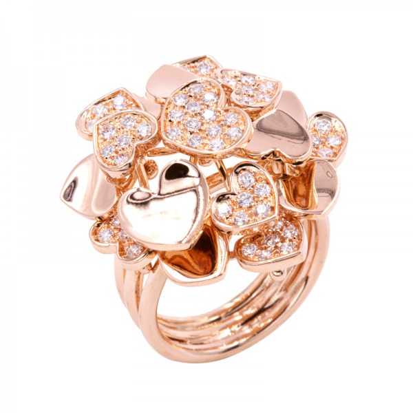 Bague Cesare Pompanon Amore Nana Diamants, Or rose