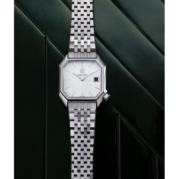 Montre MARCH LA.B Mansart Automatique Cadran White Date Bracelet Acier