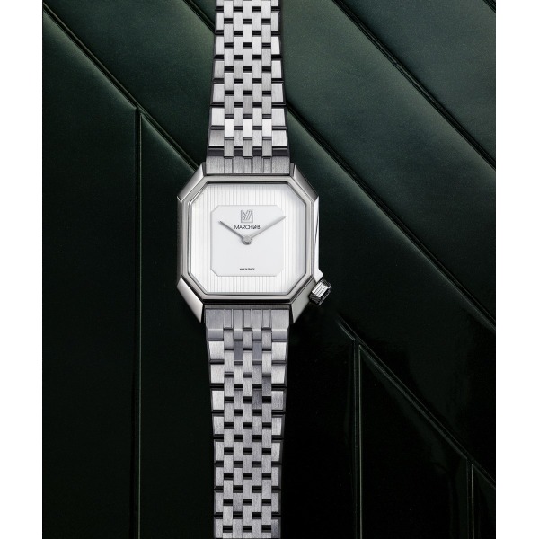 Montre MARCH LA.B Mansart Automatique Cadran White Bracelet Acier