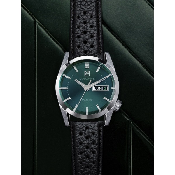 Montre MARCH LA.B AM89 Electrique Cadran Forest Bracelet Buffle