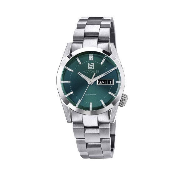 Montre MARCH LA.B AM89 Electrique Cadran Forest Bracelet Acier