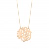 Collier Ginette NY Baby Lace Monogramme Or Rose