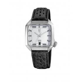 Montre MARCH LA.B AM2 Automatique 39mm Cadran Steel Bracelet Bison Noir