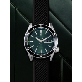 Montre MARCH LA.B Bonzer Electrique Cadran Forest Bracelet Silicone Noir