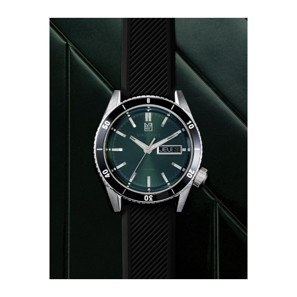 Montre MARCH LA.B Bonzer Electrique Cadran Forest Bracelet Silicone Noir