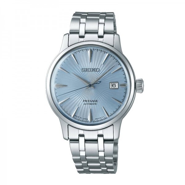 Montre Femme Seiko Presage Automatique Cadran Bleu Clair