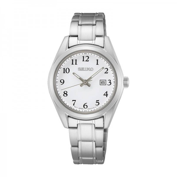 Montre Femme Seiko Classique Bracelet Métal Cadran Blanc