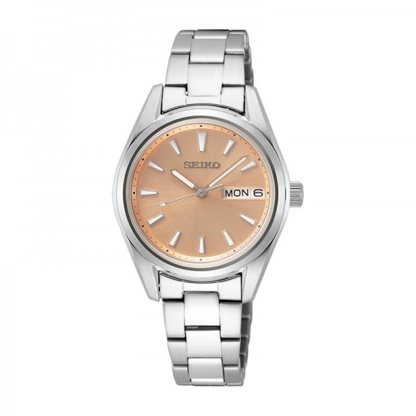 Montre Femme Seiko Classique Bracelet Métal Cadran Doré