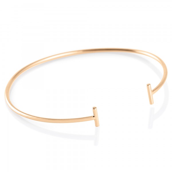 Bracelet Ginette NY Gold Strip Bangle Or Rose