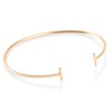 Bracelet Ginette NY Gold Strip Bangle Or Rose