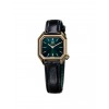 Montre MARCH LA.B Lady Mansart Electrique Cadran Emeraude Bracelet Chevreau Noir