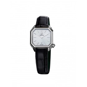 Montre MARCH LA.B Lady Mansart Electrique Cadran White Bracelet Alligator Noir