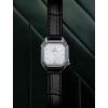 Montre MARCH LA.B Lady Mansart Electrique Cadran White Bracelet Alligator Noir