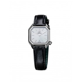 Montre MARCH LA.B Lady Mansart Electrique Cadran White Bracelet Chevreau Noir