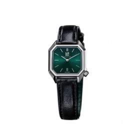 Montre MARCH LA.B Lady Mansart Electrique Cadran Forest Bracelet Chevreau Noir