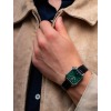 Montre MARCH LA.B Dandy Mansart Electrique Cadran Forest Bracelet Alligator Noir