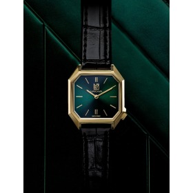 Montre MARCH LA.B Dandy Mansart Electrique Cadran Emeraude Bracelet Alligator Noir