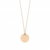 Collier Ginette NY Mini Milky Way Disc Or Rose