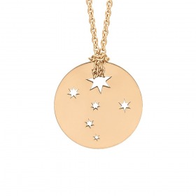 Collier Ginette NY Mini Milky Way Disc Or Rose
