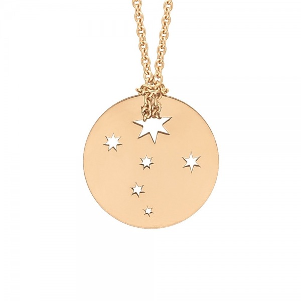 Collier Ginette NY Mini Milky Way Disc Or Rose