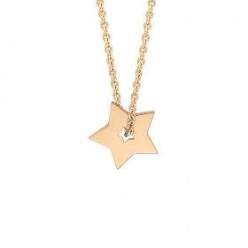Collier Ginette NY Mini Open Star Or Rose