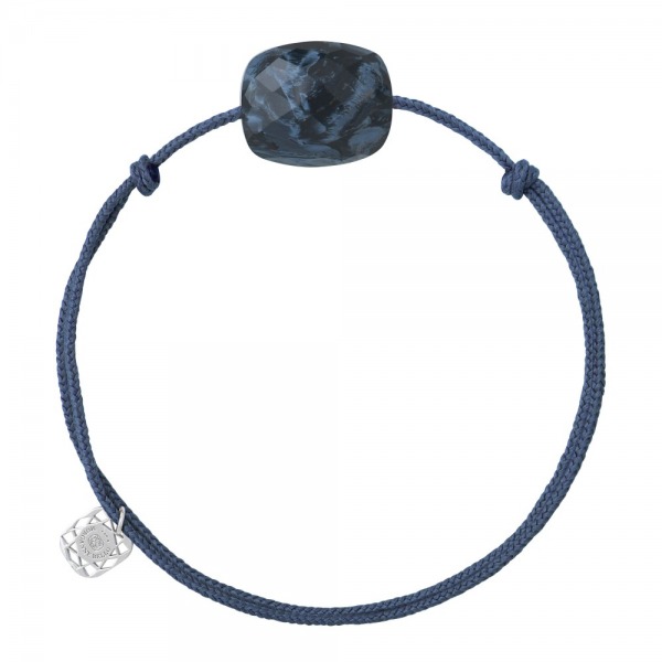 Bracelet Morganne Bello Cordon Bleu Jean Coussin Pietersite Bleue