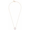 Collier Morganne Bello Victoria Diamants Quartz Rose Milky et Diamants Or Rose