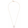 Collier Morganne Bello Victoria Diamants Quartz Rose Milky et Diamants Or Rose