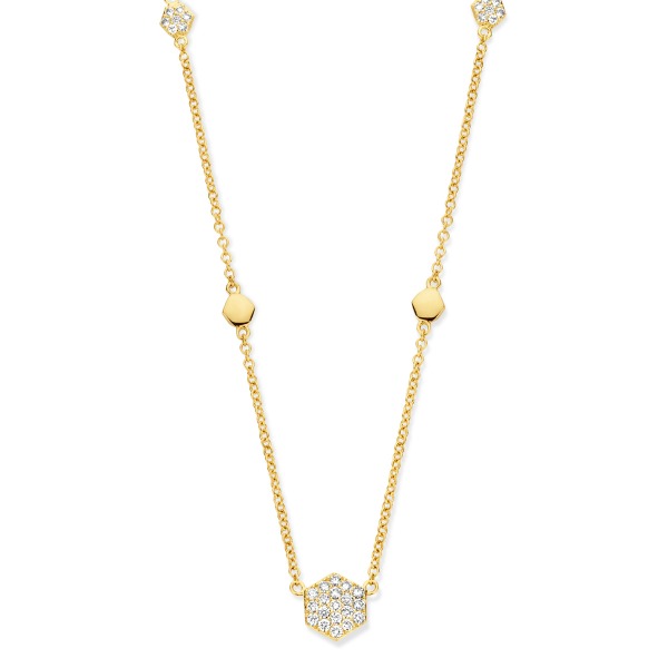 One More Eolo collier or jaune et diamants