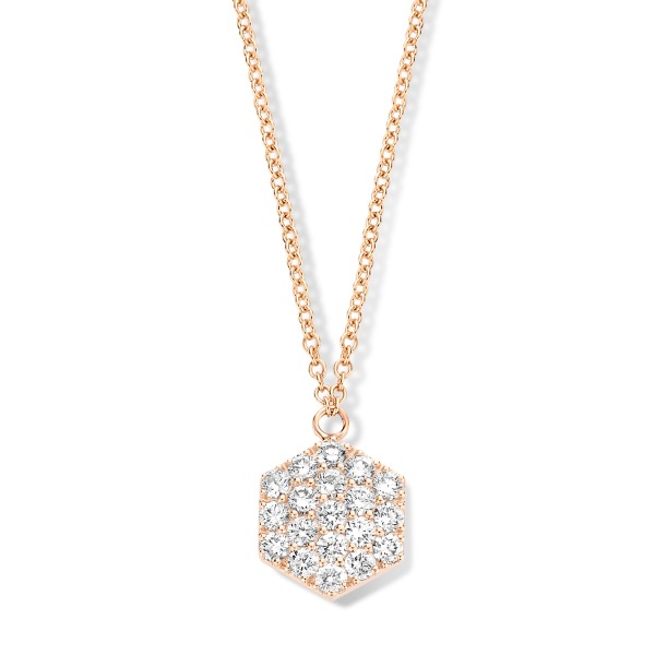 One More Eolo collier or rose et diamants