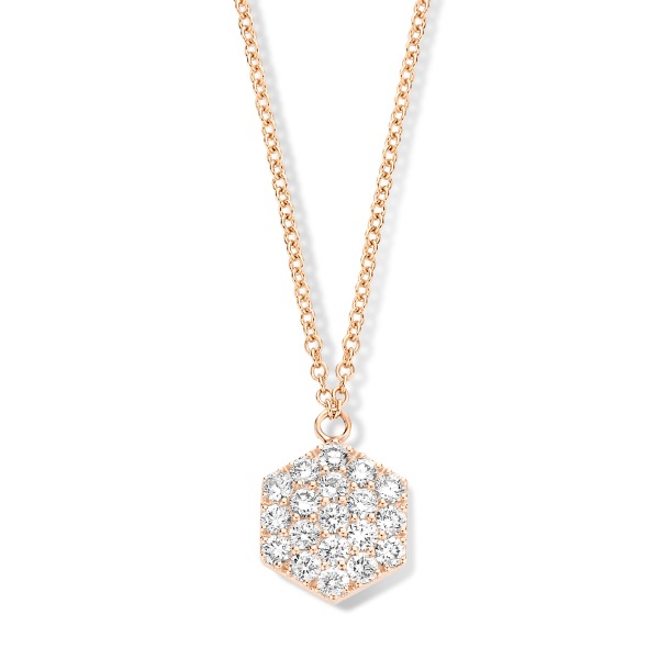 One More Eolo collier or rose et diamants