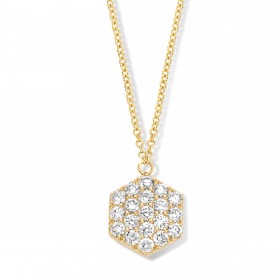 One More Eolo collier or jaune et diamants grand modèle