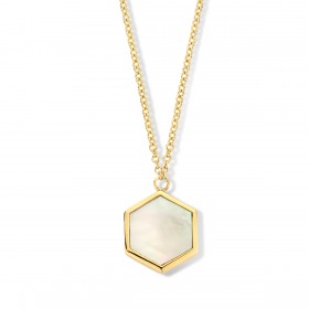 One More Eolo collier or jaune et nacre
