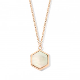 One More Eolo collier or rose et nacre