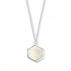 One More Eolo collier or blanc et nacre