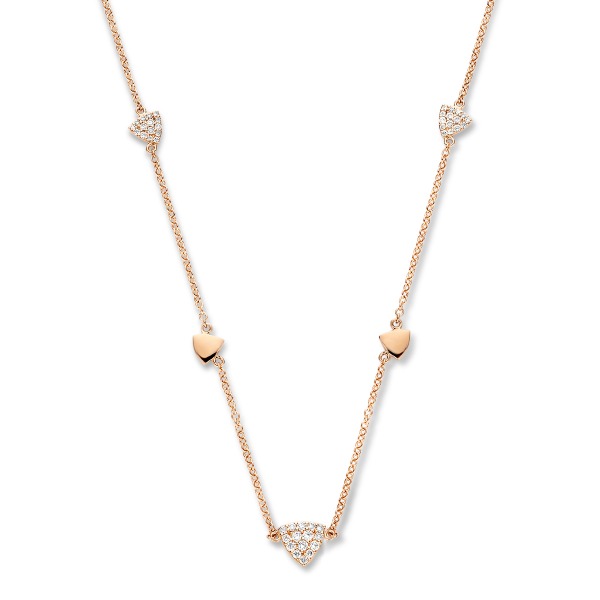 One More Eolo collier or rose et diamants