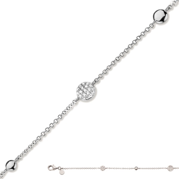 One More Eolo bracelet or blanc et diamants